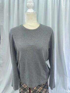 Louis Vuitton Gray Crewneck Sweatshirt with Brown Label